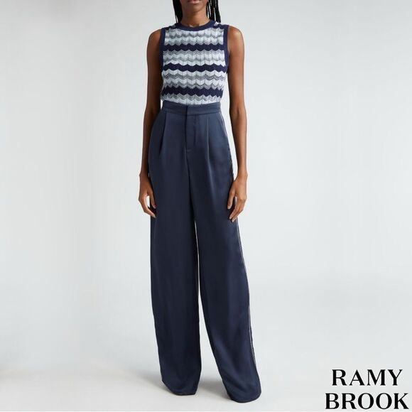 Ramy Brook **NWT** Bonnie Bonnie Sleeveless Knit Sweater in Navy Blue Twist - Picture 12 of 14